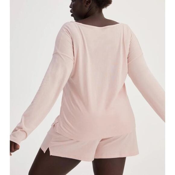Girlfriend Collective Long Sleeve Scoop Neck Tee Loungewear Size Large - Picture 2 of 8